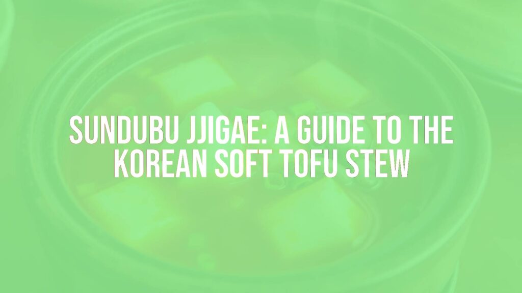 A steaming bowl of Korean Sundubu Jjigae, soft tofu stew with rich red spicy broth, garnished with green onions and mushrooms, served in traditional earthenware pot, warm and inviting atmosphere, realistic food photography.