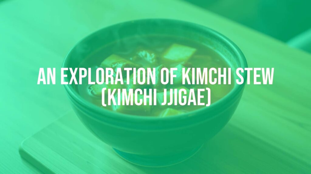 Steaming bowl of kimchi jjigae, rich red broth, chunks of tofu and kimchi, cozy and appetizing, hyperrealistic.