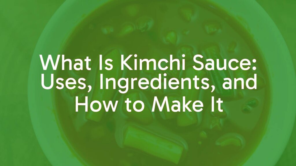 A vibrant bowl of spicy kimchi sauce with visible ingredients like chili pepper, garlic, and ginger, rich red color, glossy texture, Korean food theme, appetizing, realistic.