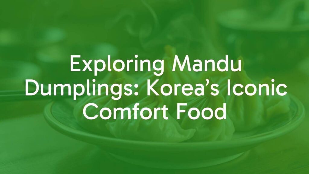 Steaming hot mandu dumplings, golden-brown and glistening, arranged on a traditional Korean plate with chopsticks, soft focus background, warm and inviting lighting, realistic.